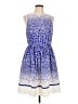 Eliza J 100% Polyester Polka Dots Blue Casual Dress Size 10 - photo 1