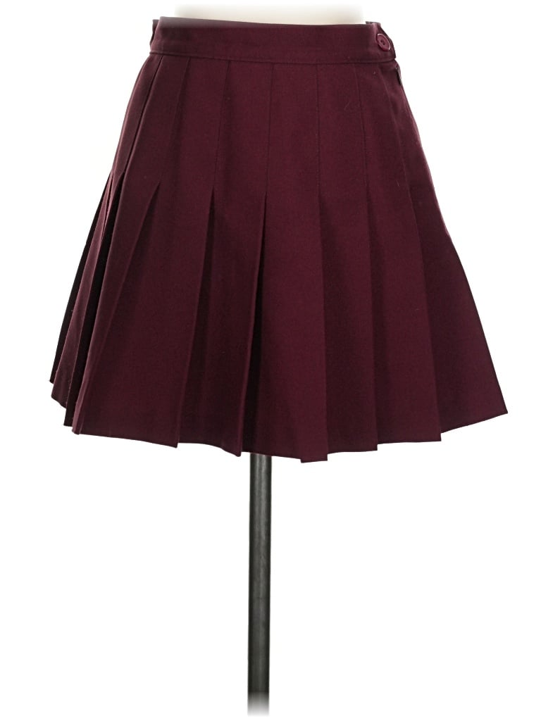 Pre-owned American Apparel Formal Skirt In Burgundy