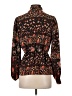 MNG Suit 100% Polyester Brown Long Sleeve Blouse Size 4 - photo 2
