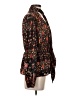 MNG Suit 100% Polyester Brown Long Sleeve Blouse Size 4 - photo 4