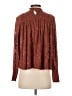 Deletta Brown Long Sleeve Blouse Size S - photo 2