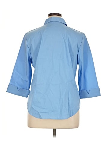 Jessica London 3/4 Sleeve Button-Down Shirt (view 2)