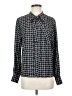 Insight Houndstooth Black Long Sleeve Blouse Size S - photo 1