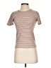 Everly Stripes Brown Short Sleeve Turtleneck Size S - photo 1