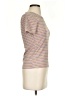 Everly Stripes Brown Short Sleeve Turtleneck Size S - photo 4