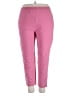 Roaman's 100% Cotton Solid Pink Active Pants Size 18 (L) - photo 1