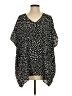 Cotton Bleu Black Short Sleeve Blouse Size S - photo 1