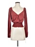 Moa Moa Burgundy Long Sleeve Blouse Size S - photo 1