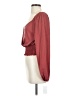 Moa Moa Burgundy Long Sleeve Blouse Size S - photo 5