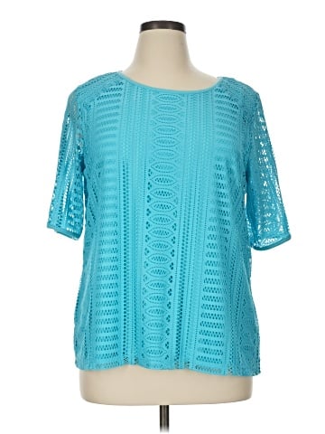 Dana Buchman Short Sleeve Blouse (view 1)