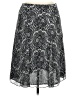 East5th 100% Polyester Paisley Silver Casual Skirt Size 14 - photo 1