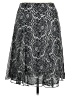 East5th 100% Polyester Paisley Silver Casual Skirt Size 14 - photo 2