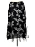 Peter Nygard 100% Polyester Paisley Black Formal Skirt Size 14 - photo 2
