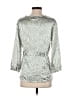 Willi Smith Silver 3/4 Sleeve Blouse Size M - photo 2