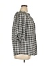 Per Se Checkered-gingham Black Short Sleeve Blouse Size XL - photo 4