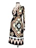 Olian Print Brown Casual Dress Size S - photo 1