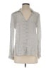 Massimo Dutti Chevron-herringbone Gray Long Sleeve Blouse Size 4 - photo 1