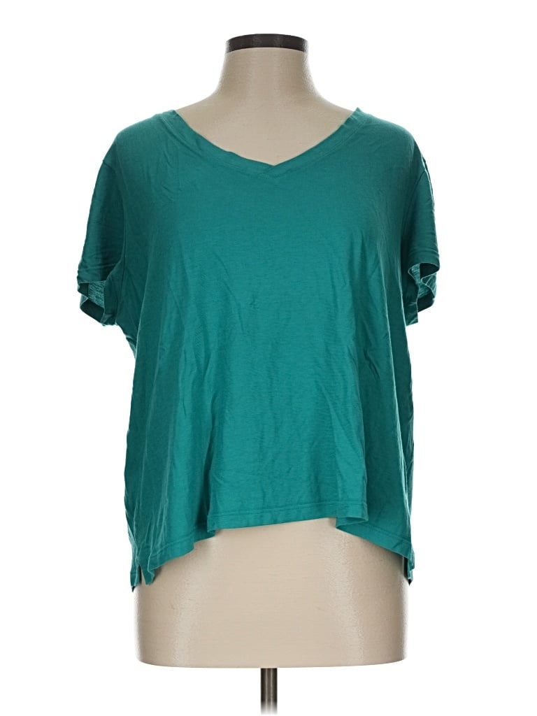 Pre-owned Hanro Short Sleeve T-shirt In Teal