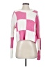 Moon & Madison 100% Acrylic Checkered-gingham Pink Pullover Sweater Size S - photo 1