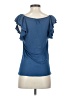 BCBGMAXAZRIA Blue Short Sleeve Top Size S - photo 2