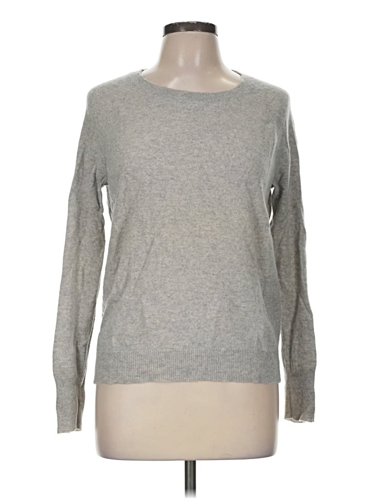 Pre-owned Apt. 9 Cashmere Pullover Sweater In Gray