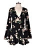 Pins and Needles 100% Polyester Floral Black Romper Size S - photo 1