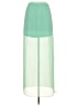 Express 100% Polyester Color Block Green Formal Skirt Size XS - photo 2