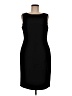 Nine West 100% Polyester Solid Black Cocktail Dress Size 8 - photo 1