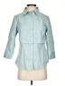 Covington 100% Cotton Teal 3/4 Sleeve Button-Down Shirt Size S - photo 1