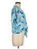 Buddy Love Tropical Blue Short Sleeve Blouse Size M - photo 4