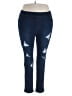 JVINI Hearts Blue Jeggings Size 3XL - photo 1