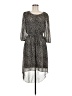 En Focus Studio 100% Polyester Animal Print Gray Casual Dress Size 8 - photo 1