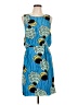 Sariah 100% Polyester Graphic Blue Cocktail Dress Size 10 - photo 1