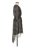 En Focus Studio 100% Polyester Animal Print Gray Casual Dress Size 8 - photo 4