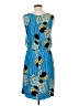 Sariah 100% Polyester Graphic Blue Cocktail Dress Size 10 - photo 2