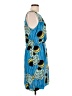 Sariah 100% Polyester Graphic Blue Cocktail Dress Size 10 - photo 4