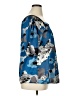 AGB 100% Polyester Blue Short Sleeve Blouse Size XL - photo 4