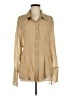Dissh 100% Viscose Tan Long Sleeve Blouse Size 6 - photo 1