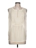 Pleione 100% Polyester Ivory Sleeveless Blouse Size L - photo 1