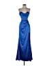 GB 100% Polyester Blue Cocktail Dress Size 7 - photo 1