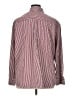 SPANX Stripes Burgundy Long Sleeve Button-Down Shirt Size 1X - photo 2