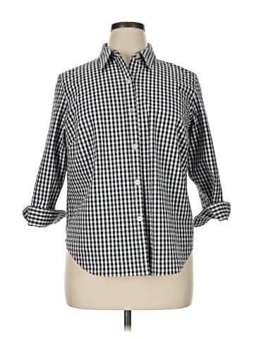 Lauren by Ralph Lauren 3/4 Sleeve Button-Down Shirt (view 1)