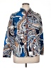 Chico's 100% Cotton Paisley Blue 3/4 Sleeve Button-Down Shirt Size XL - photo 1