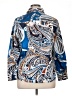 Chico's 100% Cotton Paisley Blue 3/4 Sleeve Button-Down Shirt Size XL - photo 2
