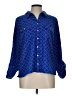 Notations Paisley Blue Long Sleeve Blouse Size L - photo 1