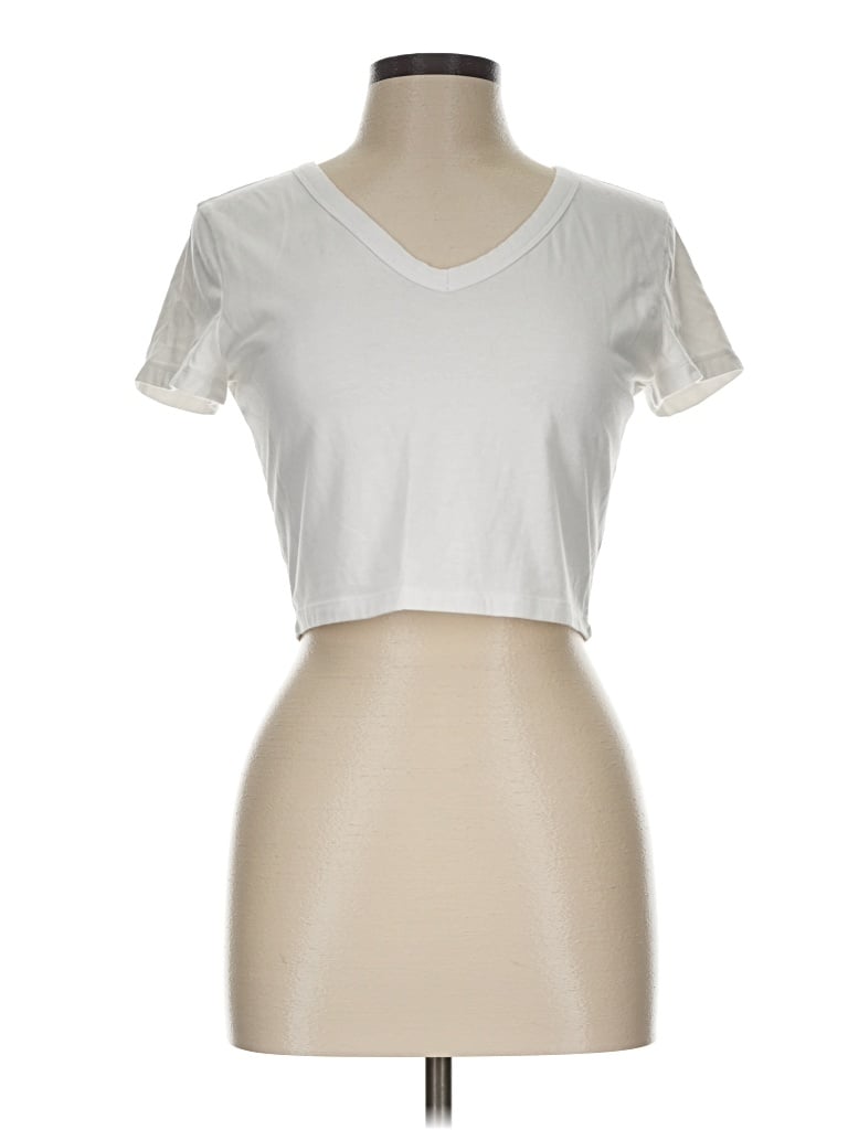 Pre-owned Wild Fable Short Sleeve T-shirt In Ivory