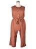 Liz Claiborne Solid Brown Romper Size XXL (petite) - photo 1