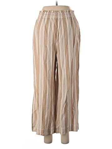 Madewell Smocked Huston Pull-On Crop Pants in Stripe (view 2)