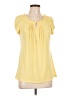 Notations Yellow Short Sleeve Blouse Size L - photo 1