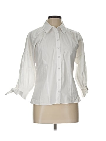 Cinq à Sept 3/4 Sleeve Button-Down Shirt (view 1)